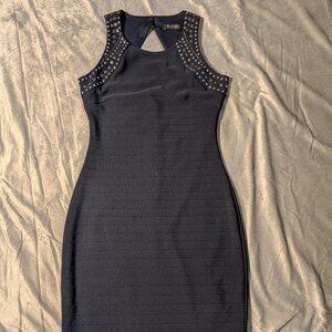 Guess Navy Blue Fitted Dress with Studs 4